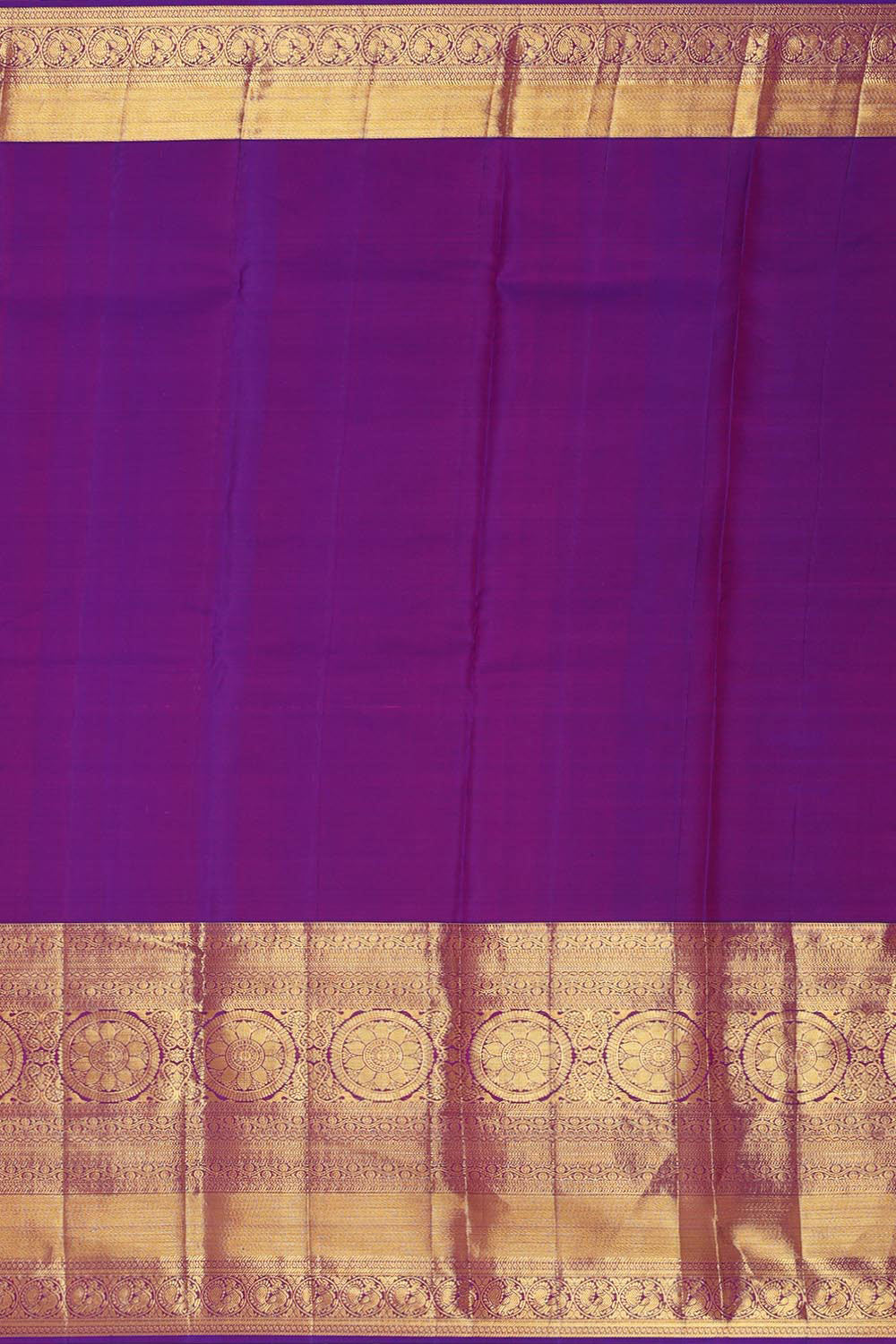 Collection of Kanchi Silk Brocade Fuchsia-Pink Saree in a gallery layout