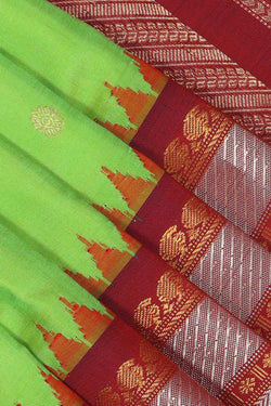 Image of Gadwal Silk Green Saree