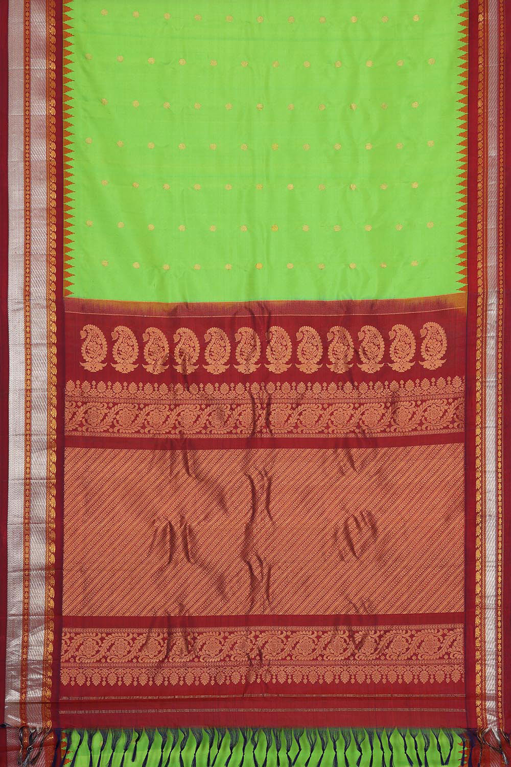 Gadwal Silk Green Saree