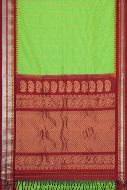 Image of Gadwal Silk Green Saree