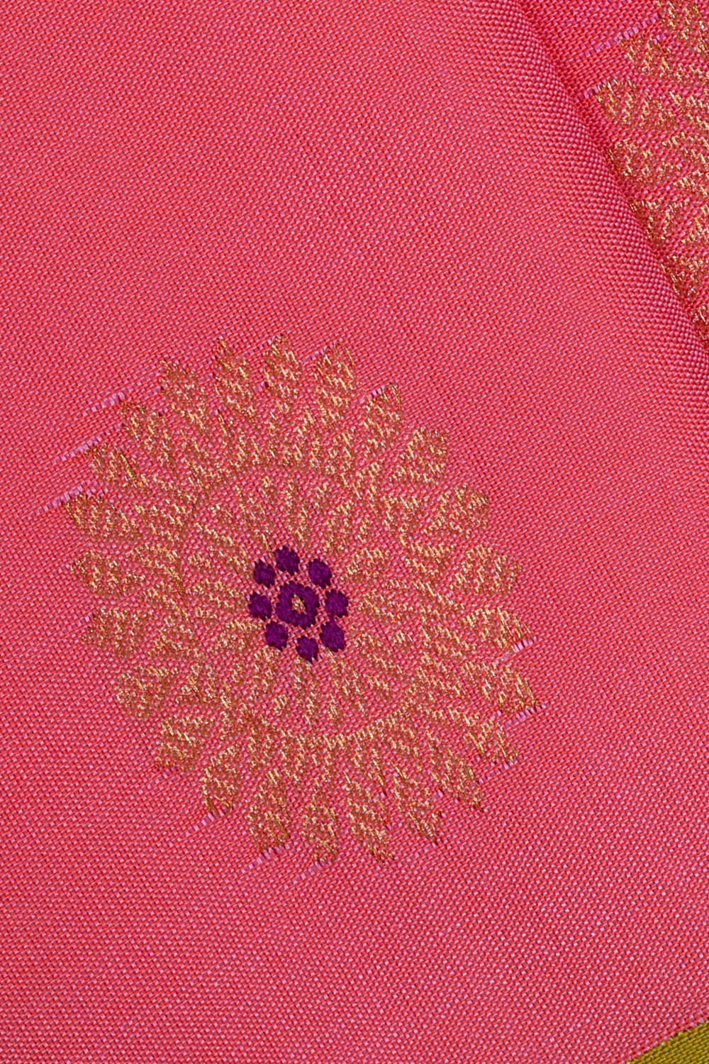 Image of Gadwal Silk Pink Saree