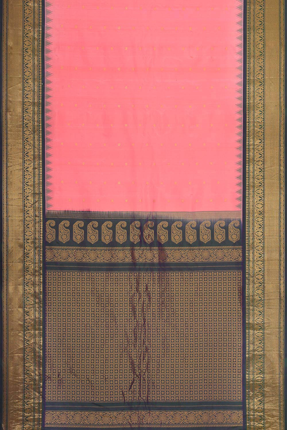 Image of Gadwal Silk Pink Saree
