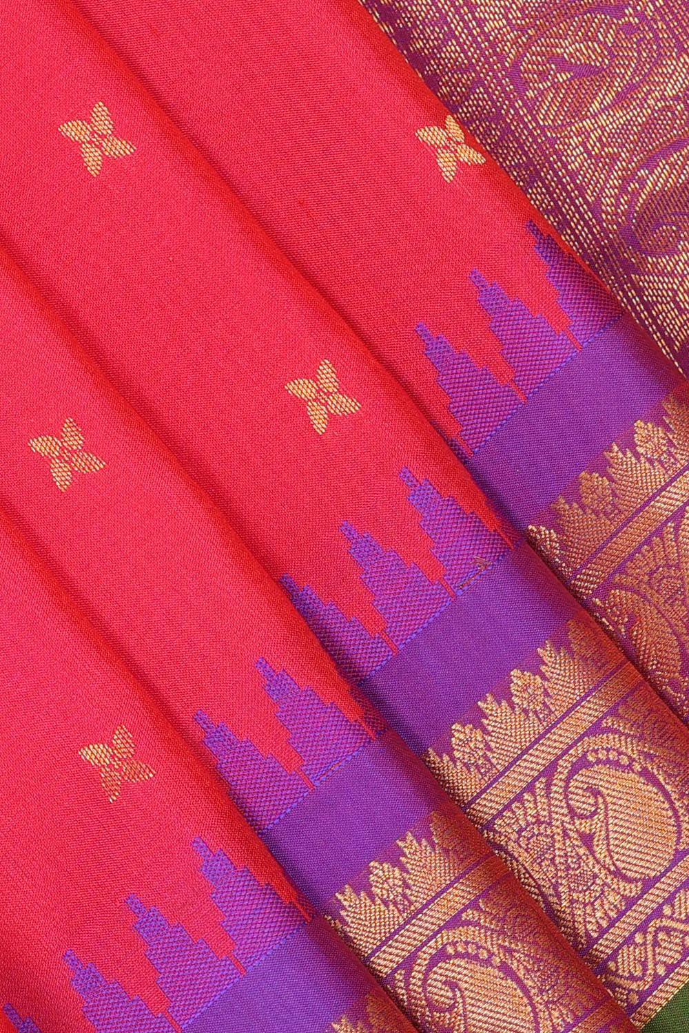 Gadwal-Silk Pink Saree