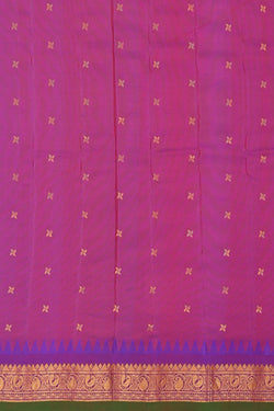 Image of Gadwal-Silk Pink Saree