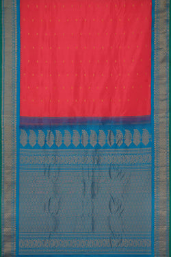 Image of Gadwal Silk Pink Saree