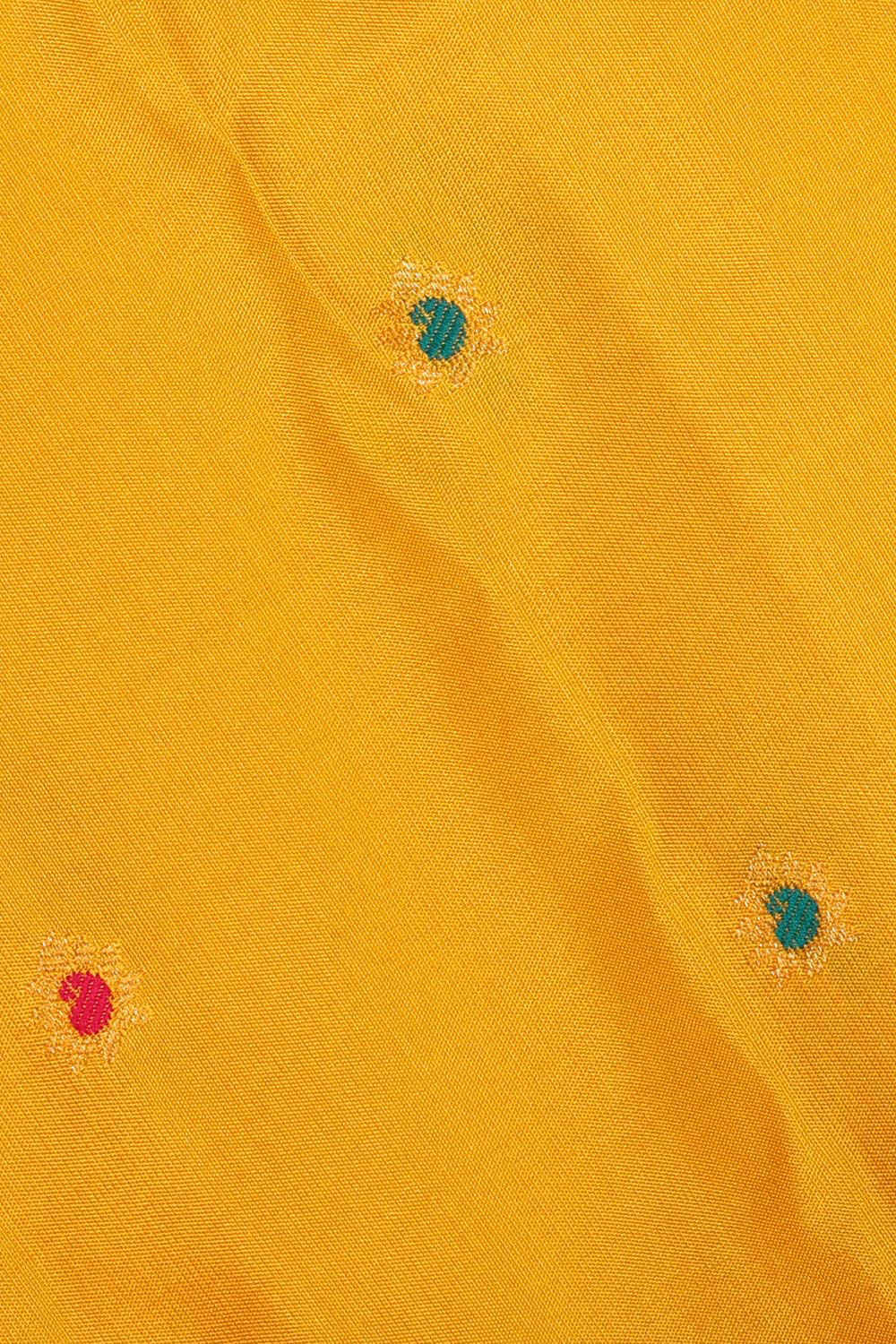 Gadwal Silk Haldi Yellow Saree