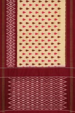 Collection of Pochampally-Silk Cream Saree in a gallery layout