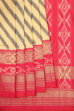 Collection of Pochampally-Silk Cream Saree in a gallery layout