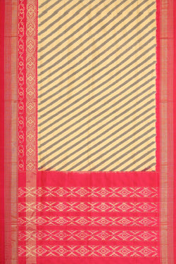 Collection of Pochampally-Silk Cream Saree in a gallery layout