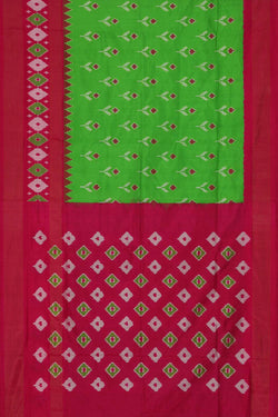 Collection of Pochampally-Silk Green Saree in a gallery layout