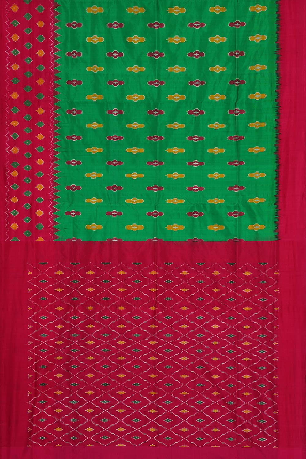 Collection of Pochampally-Silk Green Saree in a gallery layout