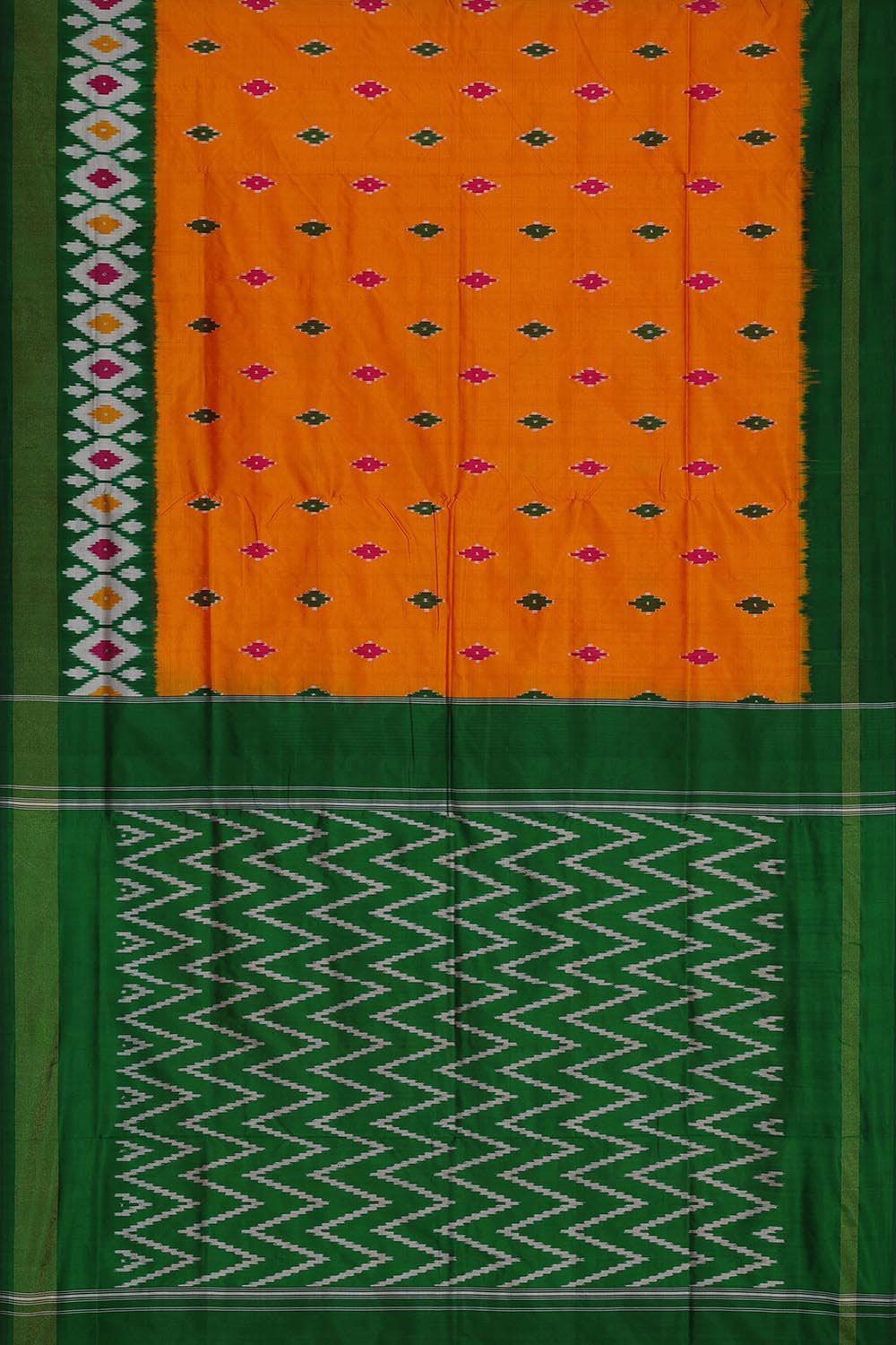 Collection of Pochampally-Silk Yellow Saree in a gallery layout