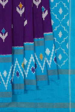 Collection of Pochampally-Silk Violet Saree in a gallery layout