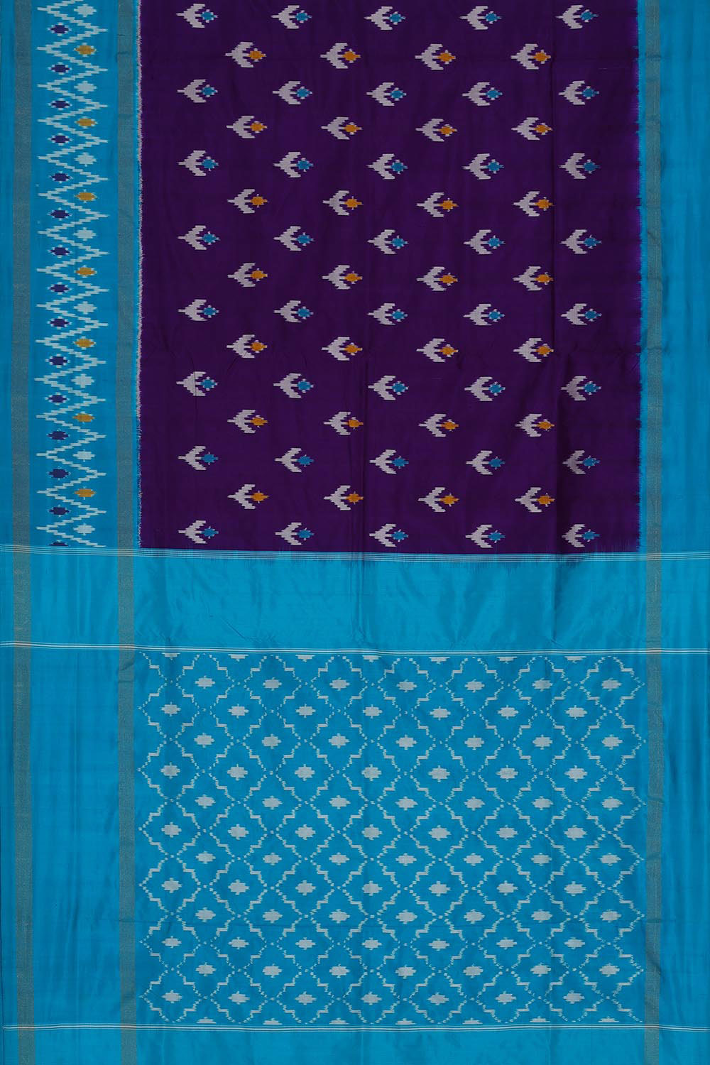 Collection of Pochampally-Silk Violet Saree in a gallery layout