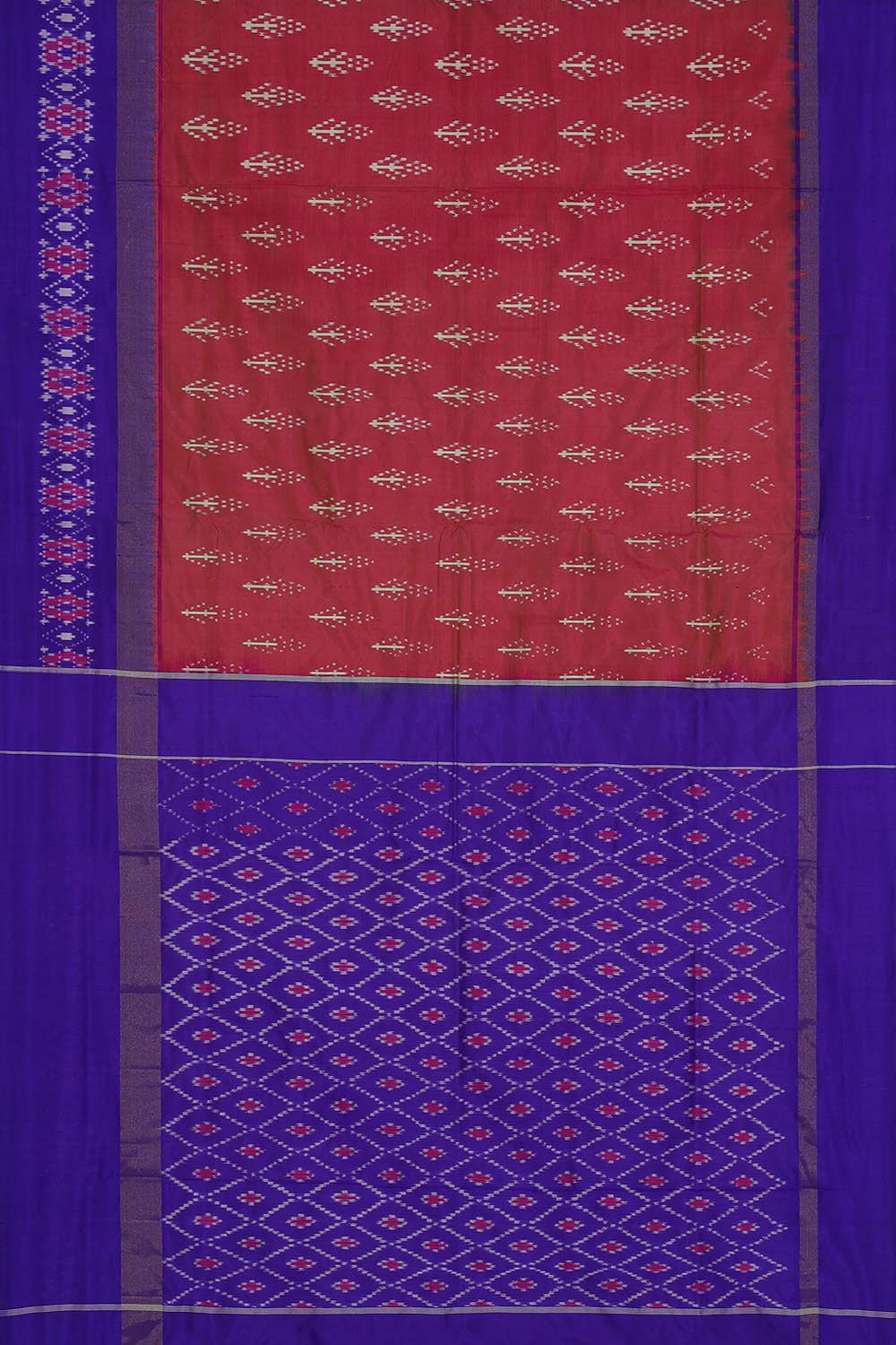 Collection of Pochampally-Silk Rosewood-Pink Saree in a gallery layout