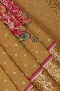 Collection of Beige Tussar Silk Saree in a gallery layout