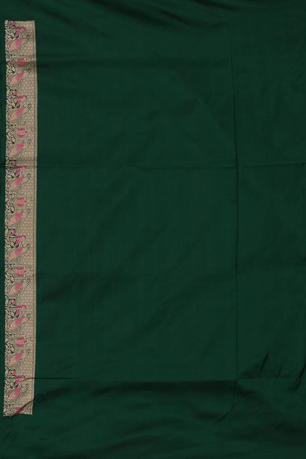 Collection of Banarasi Silk Bottle-Green Saree in a gallery layout