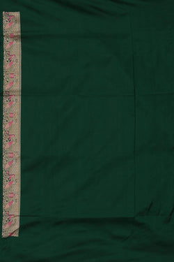 Collection of Banarasi Silk Bottle-Green Saree in a gallery layout