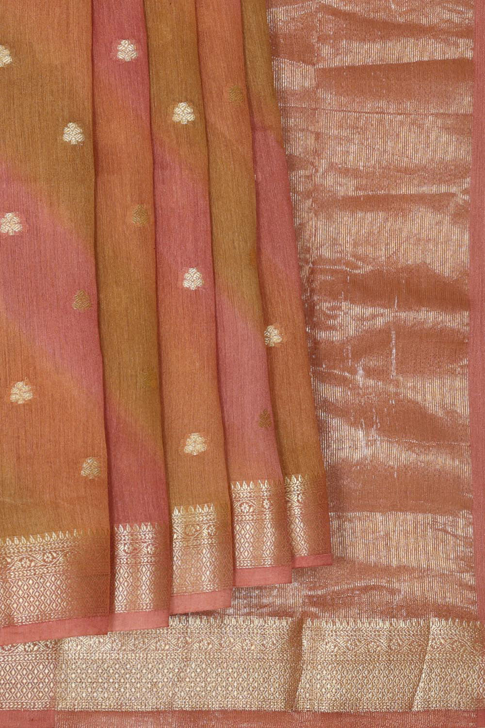 Collection of Multi-Color Stripes Tussar Silk Saree in a gallery layout