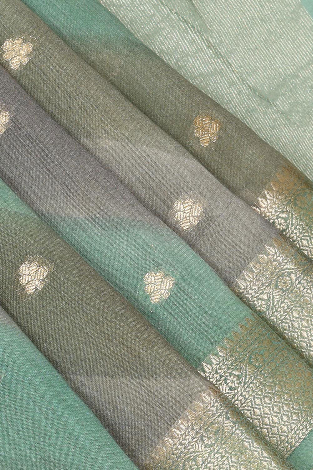 Collection of Tussar-Silk Abstract Stripes Saree in a gallery layout