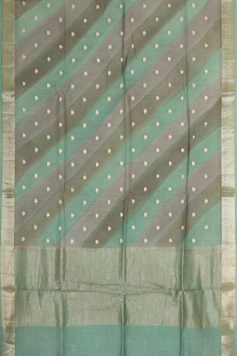 Collection of Tussar-Silk Abstract Stripes Saree in a gallery layout