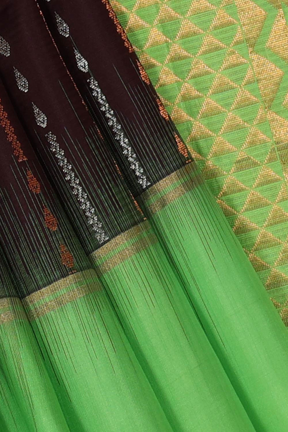 Image of Gorgeous Chocolate-Brown Saree