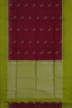 Collection of Gorgeous Soft-Silk Caramel-Maroon Saree in a gallery layout