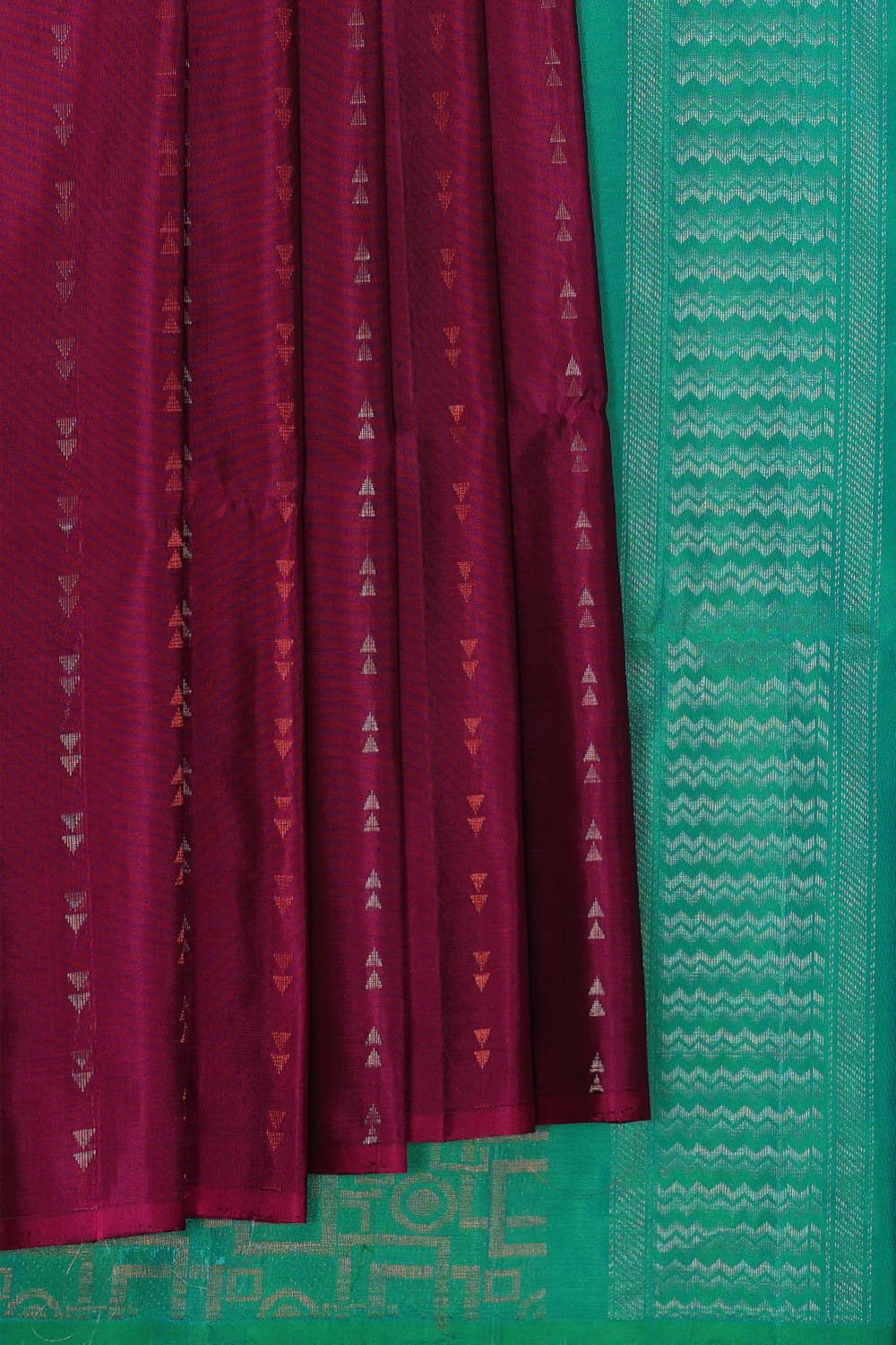 Collection of Gorgeous Soft-Silk Deep-Wine Violet Saree in a gallery layout