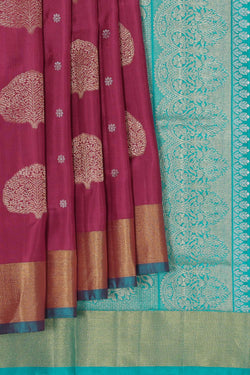 Collection of Gorgeous Plum-Pink Saree in a gallery layout