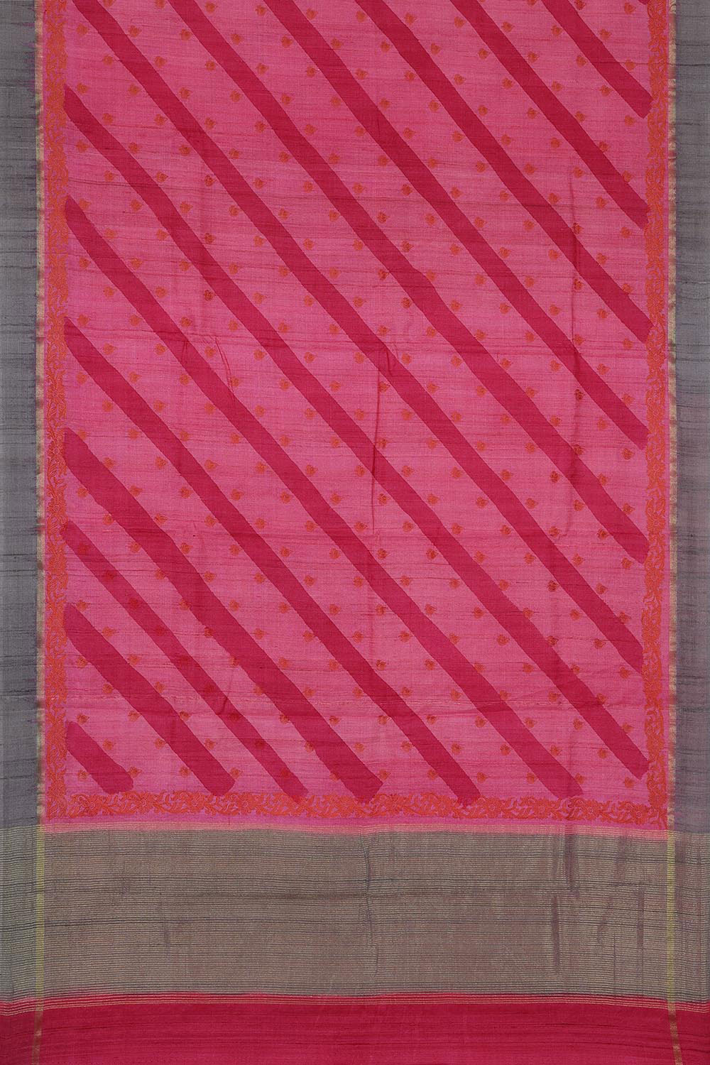 Collection of Tussar-Silk Pink Saree in a gallery layout