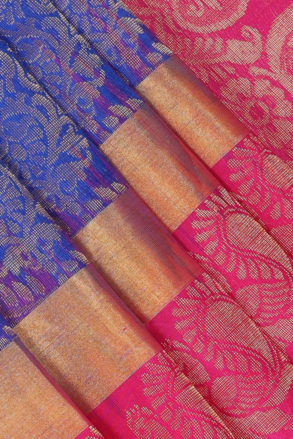 Image of Very Pretty Ink-Blue Saree