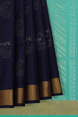 Collection of Very Pretty Navy Blue Saree in a gallery layout