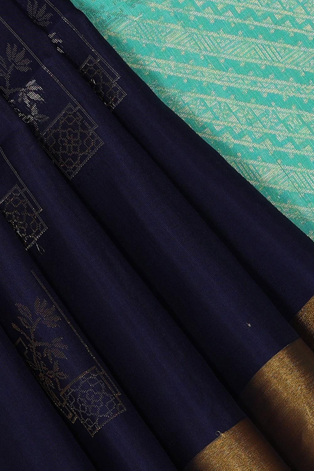 Collection of Very Pretty Navy Blue Saree in a gallery layout