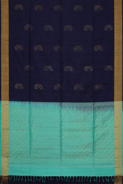 Collection of Very Pretty Navy Blue Saree in a gallery layout