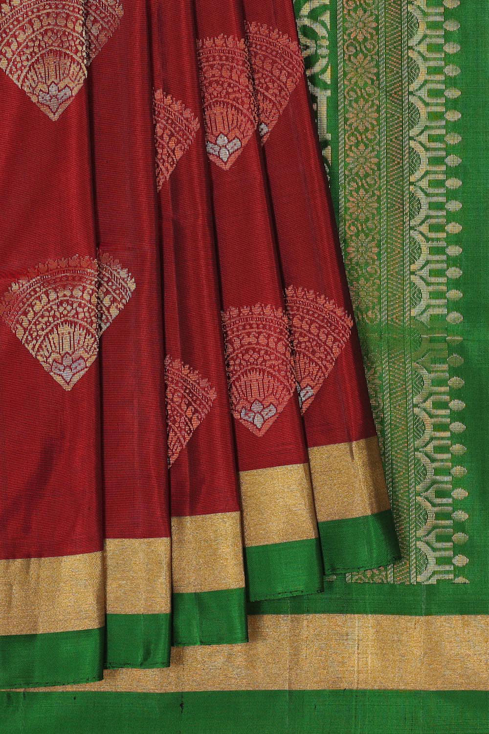 Collection of Gorgeous Caramel-Maroon Saree in a gallery layout