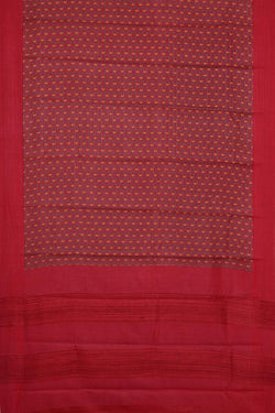 Collection of Tussar Silk Paisley/Floral Print Saree in a gallery layout