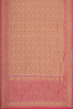 Collection of Banarasi Georgette Dark Peach Saree in a gallery layout