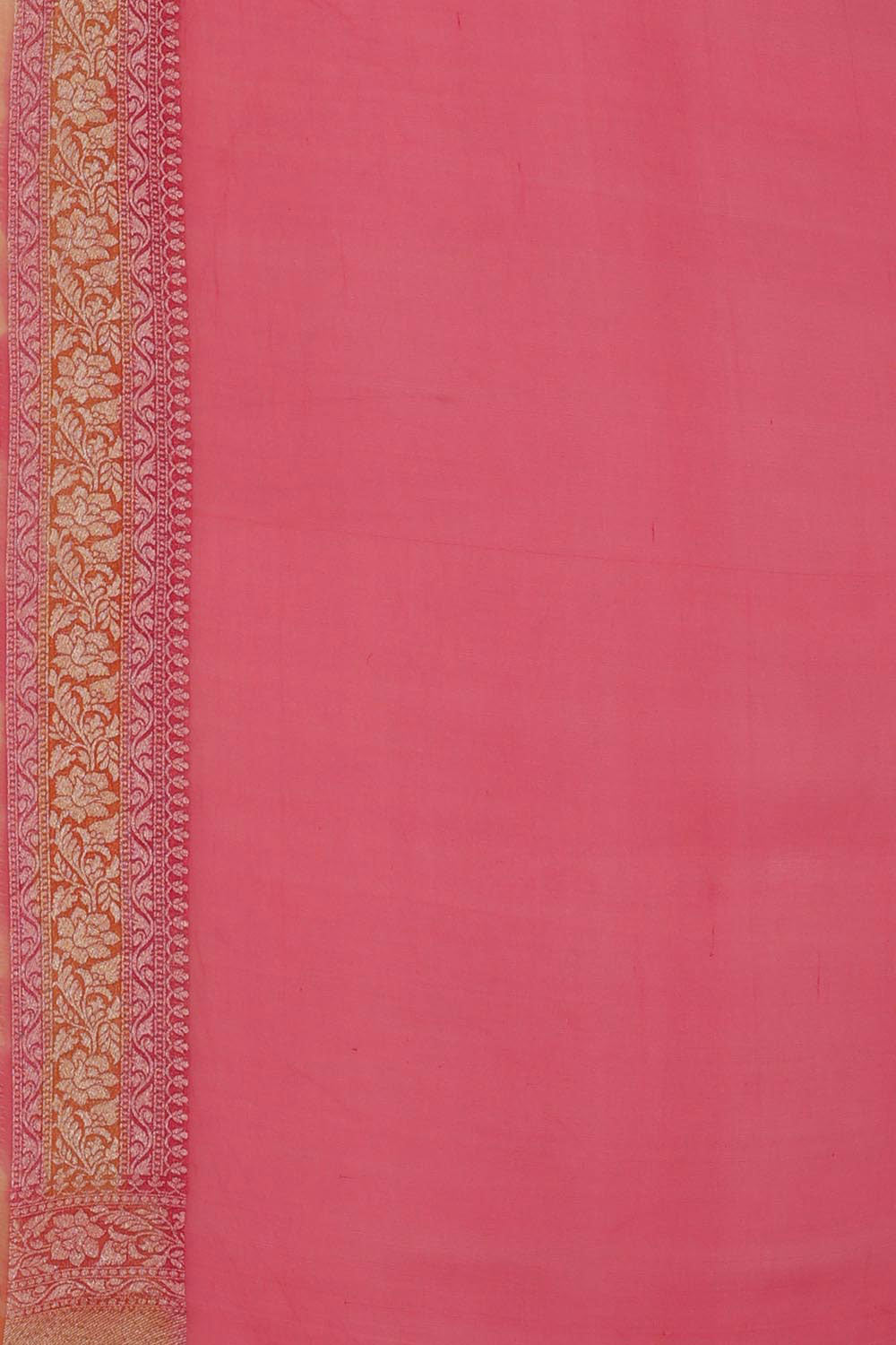 Collection of Banarasi Georgette Dark Peach Saree in a gallery layout