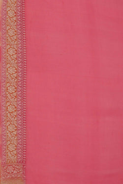 Collection of Banarasi Georgette Dark Peach Saree in a gallery layout