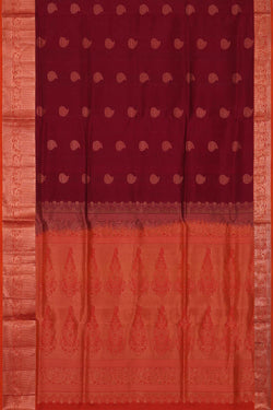 Collection of Gorgeous Caramel-Maroon Saree in a gallery layout