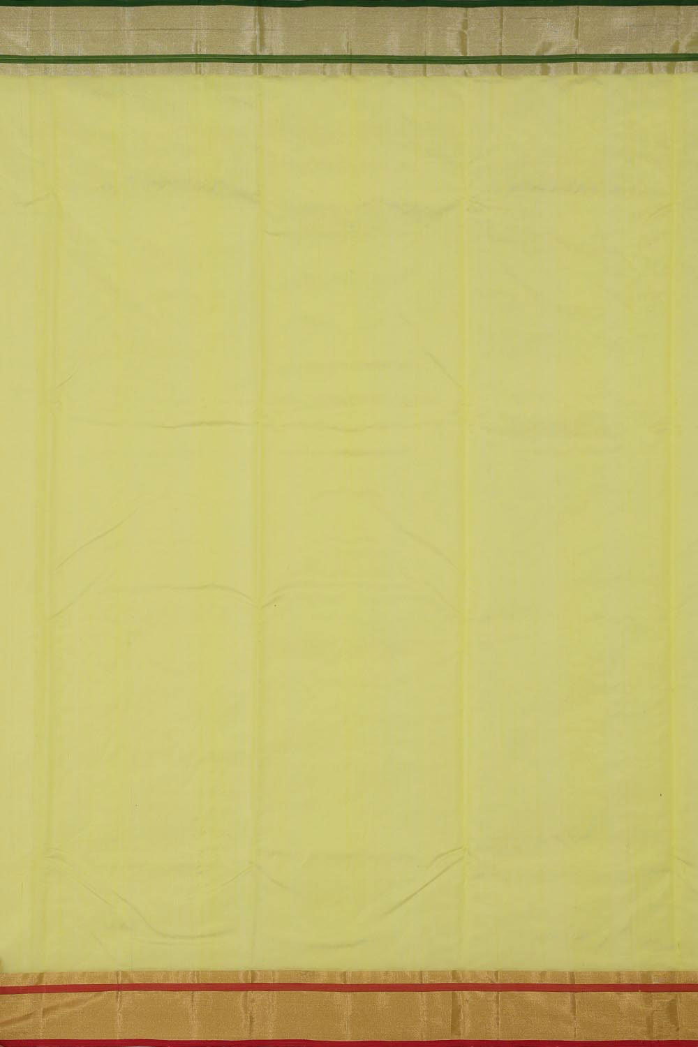 Collection of Chanderi Lime-Yellow Saree in a gallery layout