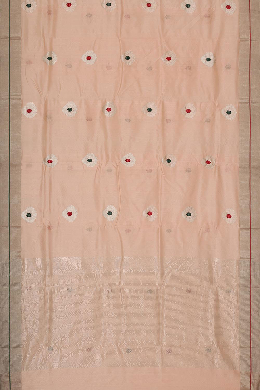 Collection of Chanderi Peach Saree in a gallery layout