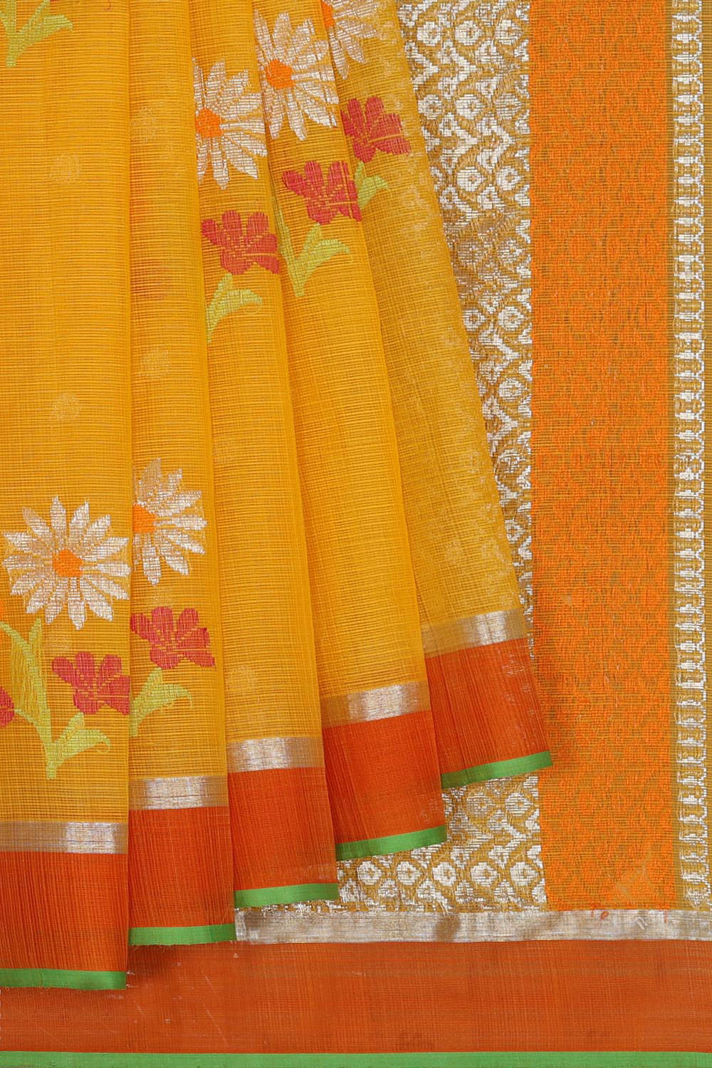 Collection of Kota Yellow Saree in a gallery layout