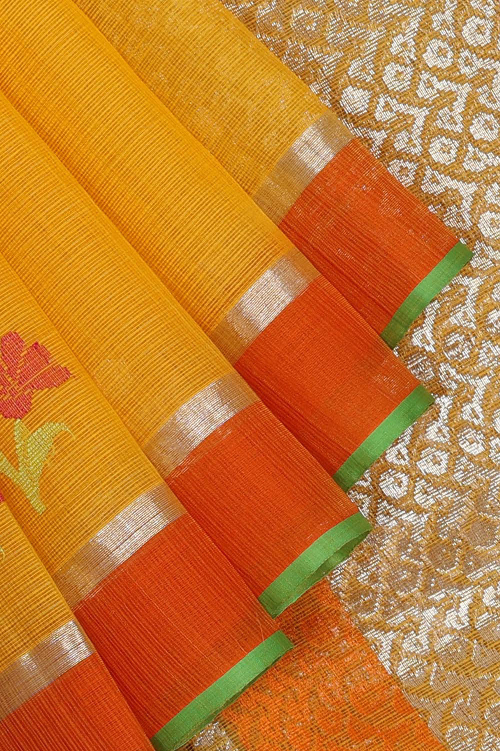 Collection of Kota Yellow Saree in a gallery layout