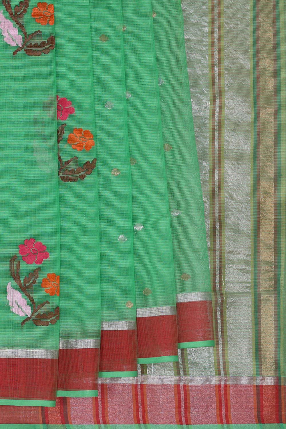 Collection of Kota Green Saree in a gallery layout