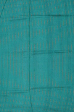 Collection of Aqua-Blue Tussar Silk Mughal Flower Print Saree in a gallery layout