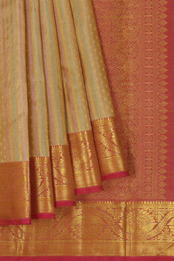 Collection of Arani-Silk Beige Saree in a gallery layout