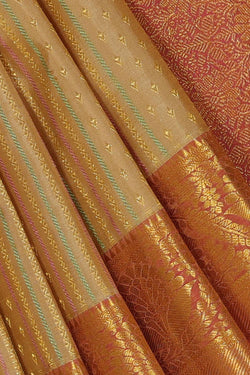 Collection of Arani-Silk Beige Saree in a gallery layout