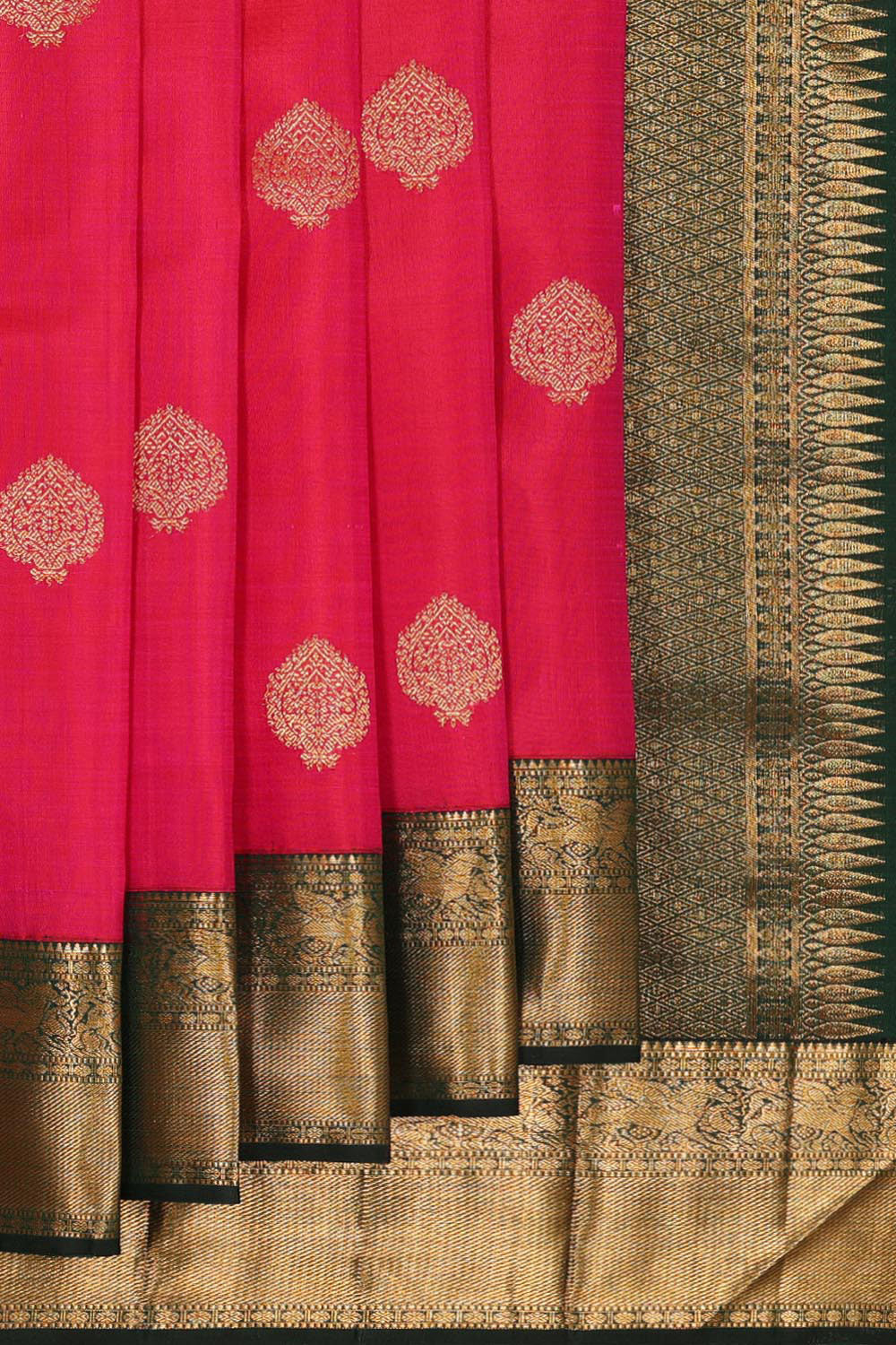 Collection of Arani-Silk Pink Saree in a gallery layout