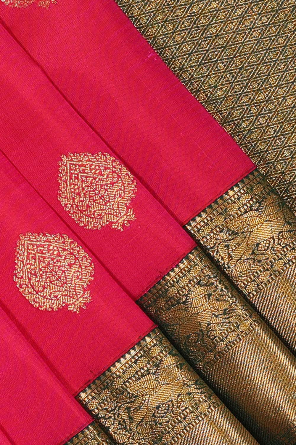 Collection of Arani-Silk Pink Saree in a gallery layout